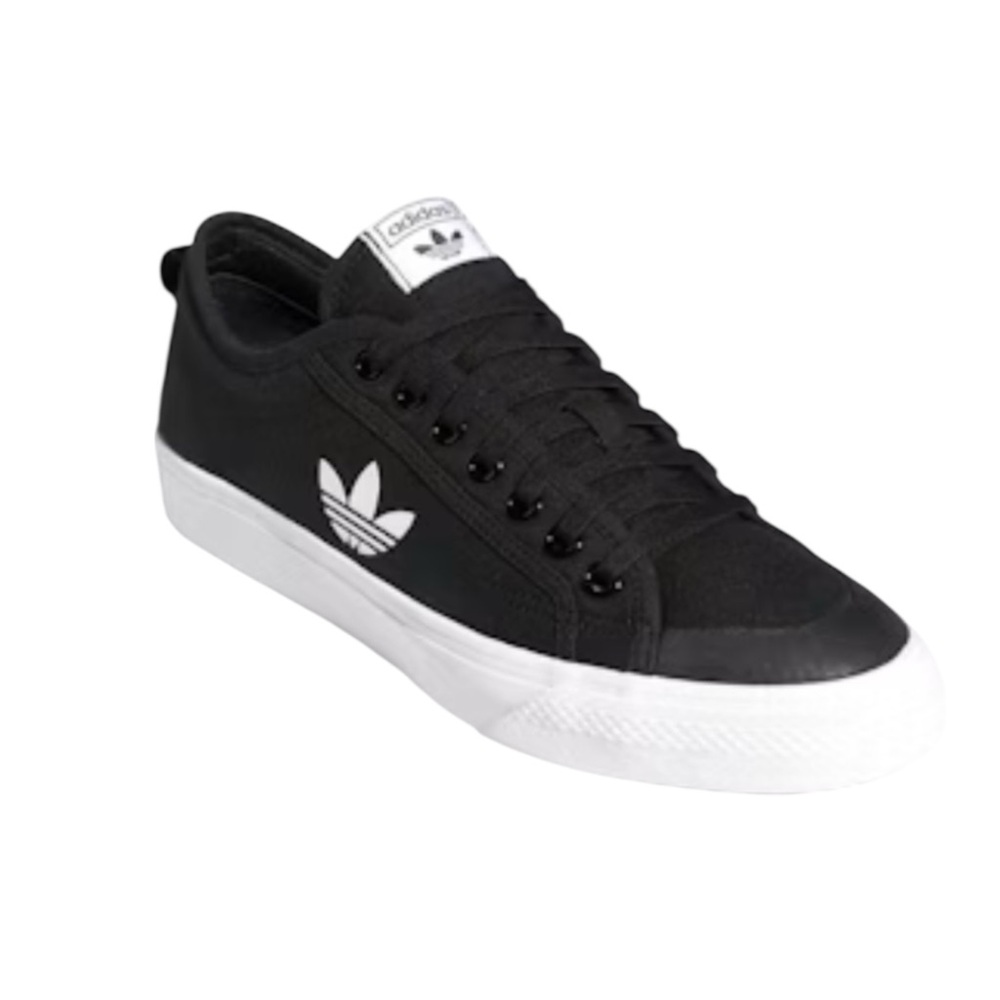Adidas Shoes Men Size 11.5 NIZZA Trefoil White Black FW5185 Sneakers FW5185 - Picture 2 of 7
